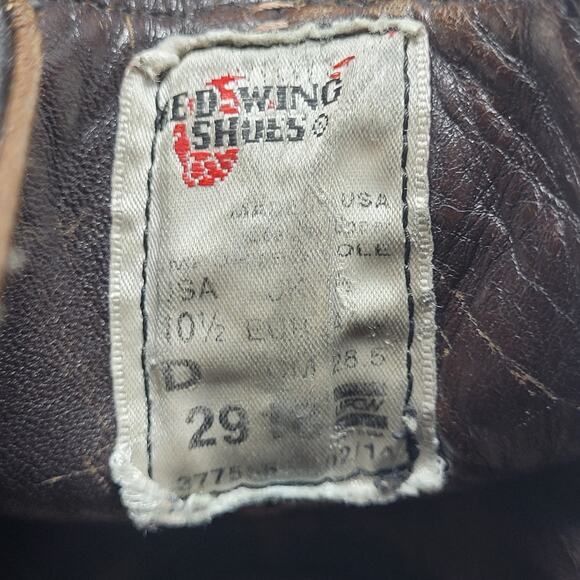 VTG Red Wing Shoes Boots 10.5D Black Leather Chelsea Rancher Workwear USA Ankle - Picture 13 of 13